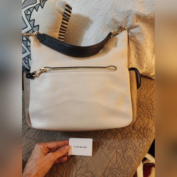 Coach Penny Shoulder Duffle in Chalk Colorblock Cream, Tan & Black Never Carried - Picture 9 of 16